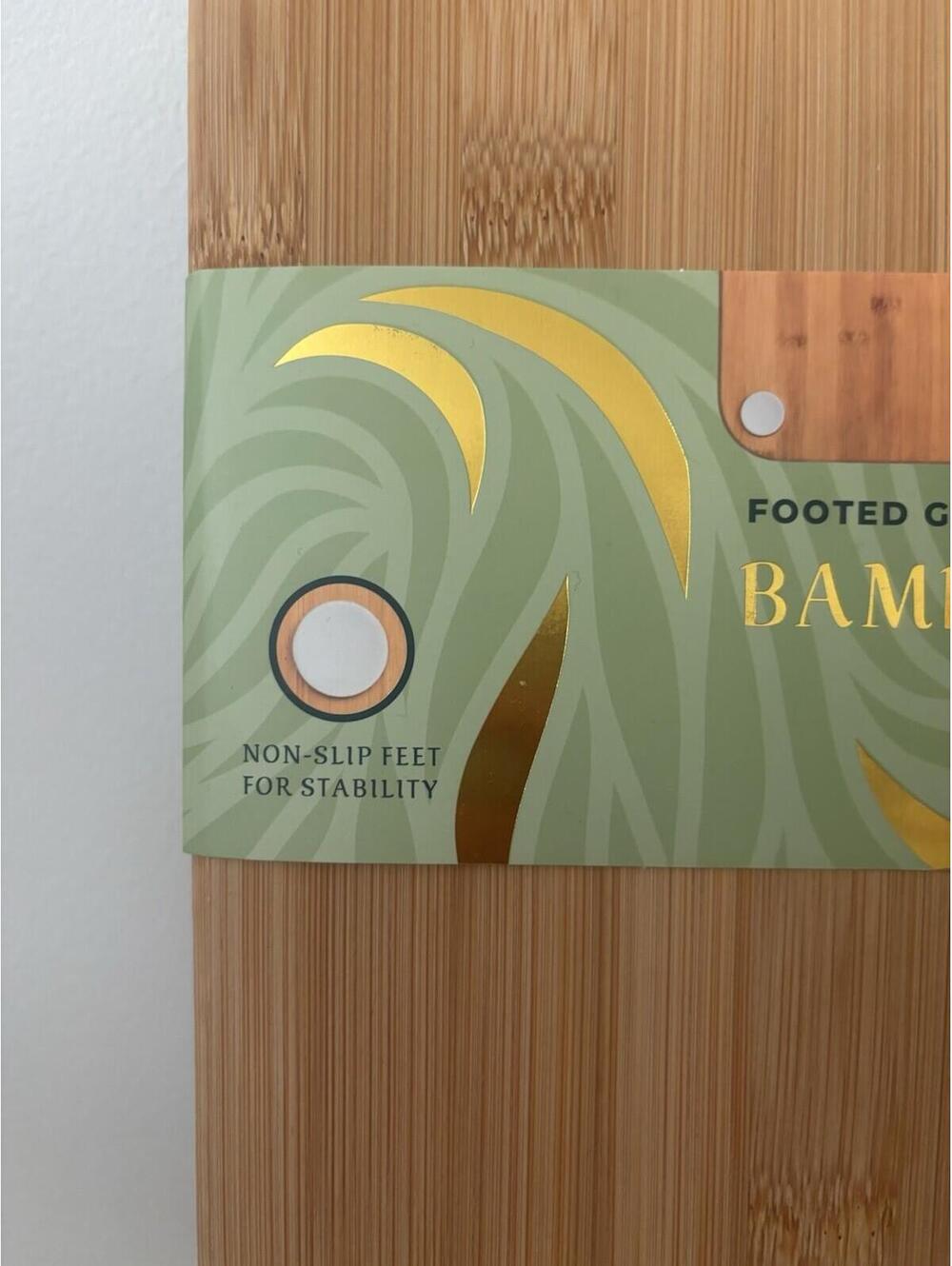 Footed Grip Core Organic Bamboo Kitchen Cutting Board Large BPA Free.NWT - Picture 5 of 8